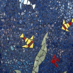 dan mueller mosaic landscape fish wall