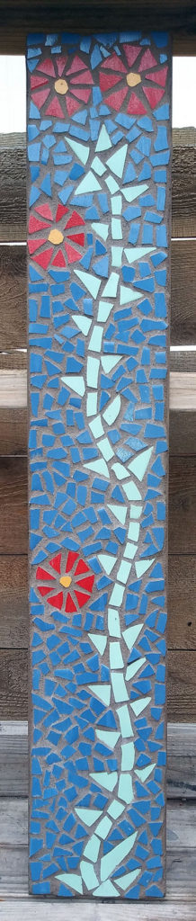 Flower Mosaic Plaque danmuellerart.com Tile Art Austin TX