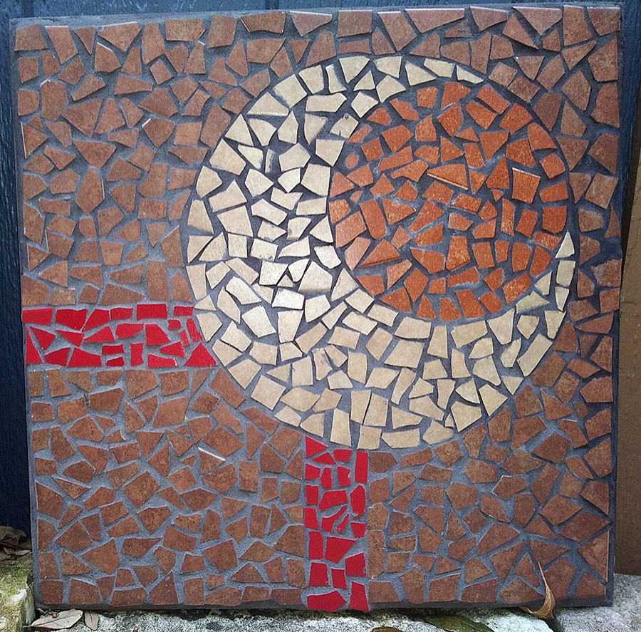 Geometric Plaque | danmuellerart.com Tile Art Austin TX